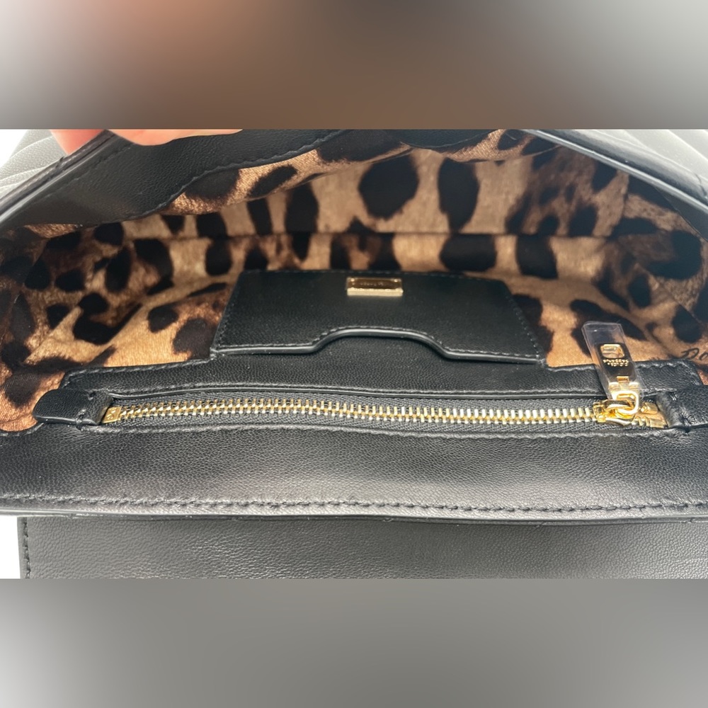$2145 NWT DOLCE & GABBANA BLACK QUILTED LEATHER DG BAG PURSE! - Picture 12 of 13